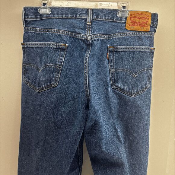 Levis Men's 550 Relaxed Fit 36x32 Dark Wash Blue Denim Jeans Faded - Picture 5 of 8